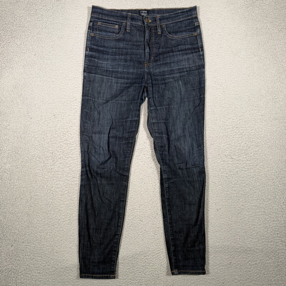 J Crew Jeans Womens 28x26 Blue 10" High Rise Skinny Denim 5 Pocket Casual Preppy